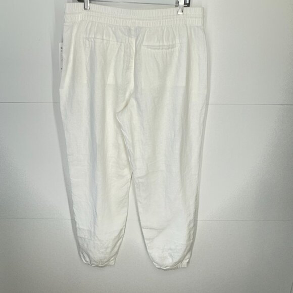 NWT Athleta Tall Retreat Linen Joggers in White - Picture 4 of 10